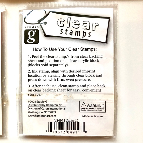 STUDIO G Alphabet Clear Acrylic Cling Rubber Stamps Set of 8 (61 Pc) RARE, NEW! - Picture 12 of 12